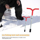Ice Fishing Tent Pegs Fixed Nail Winter Fishing Rod Holder Screw Nail (2)