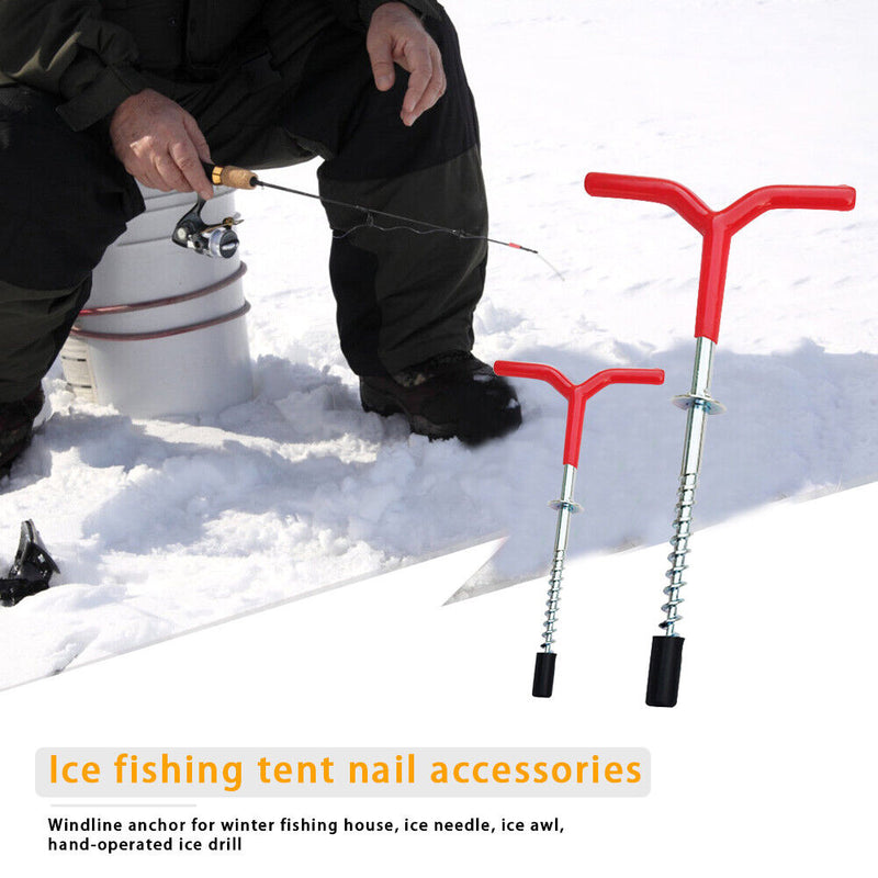 Ice Fishing Tent Pegs Fixed Nail Winter Fishing Rod Holder Screw Nail (2)