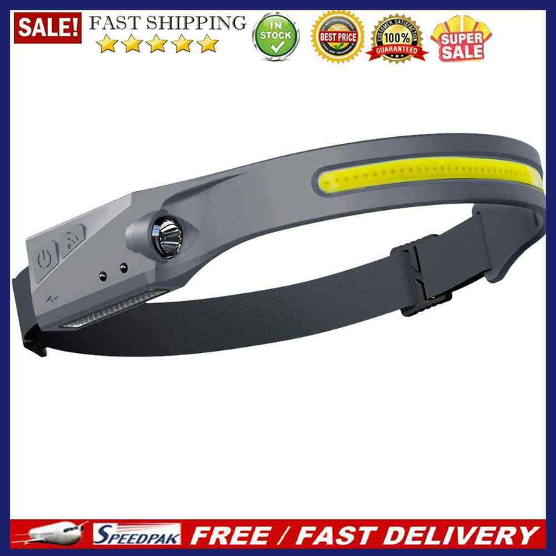 COB LED Headlamp Sensor Headlight Flashlight USB Rechargeable Outdoor Work