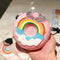 380ml Donut Water Bottle - Sport Straw Drink Bottle for Kids (Rainbow Pink)