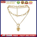 Fashion Love Heart Pendant Necklace Women Multilayer Chain Choker Jewelry G