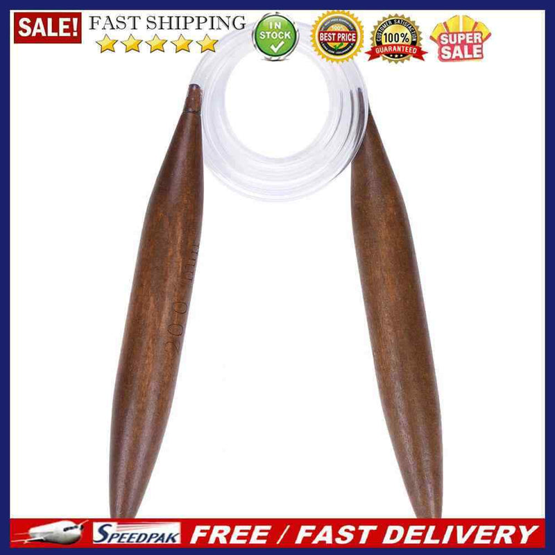 Carbonized Wood Knitted Crochet Hook Thick Sweater Carpet Ring Needle Tool