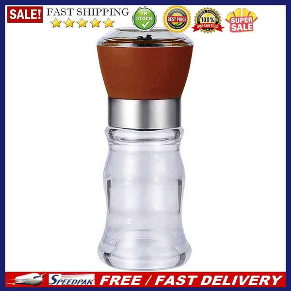Kitchen Pepper Grinder Mill Manual Grinding Bottle Seasoning Jar Spice Holder