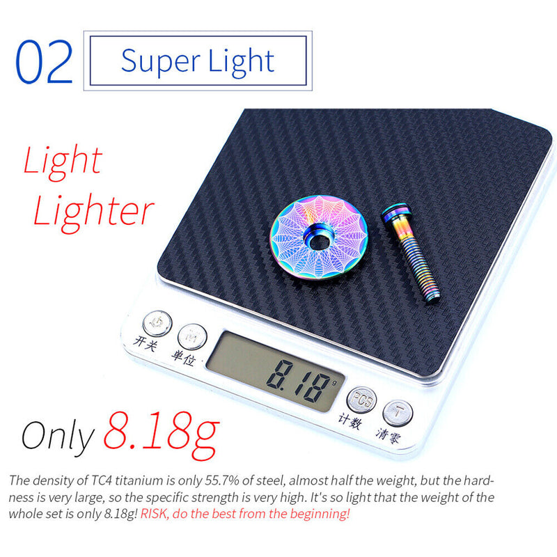 RISK Alloy MTB Road Bike Front Headset Cap Stem Bolt Cover (Multi Round) Newly