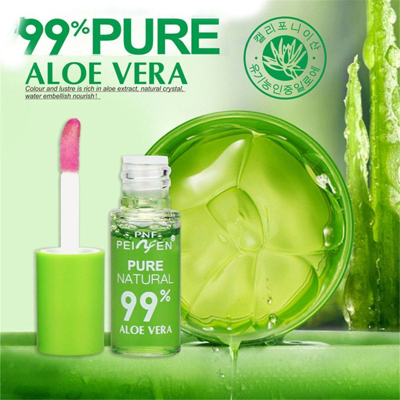 Waterproof Color Changing Aloe Lip Gloss Liquid Lipstick Transparent Lip Tint