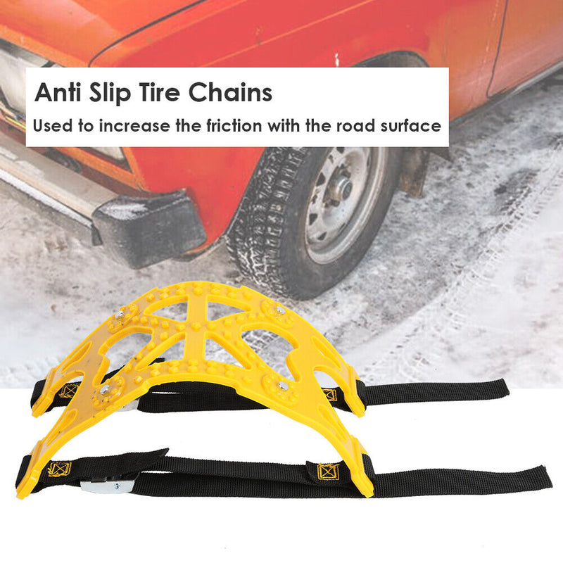 6pcs TPU Snow Chains Car Suit Tyre Winter Roadway Safety Anti Brief Tire Chain