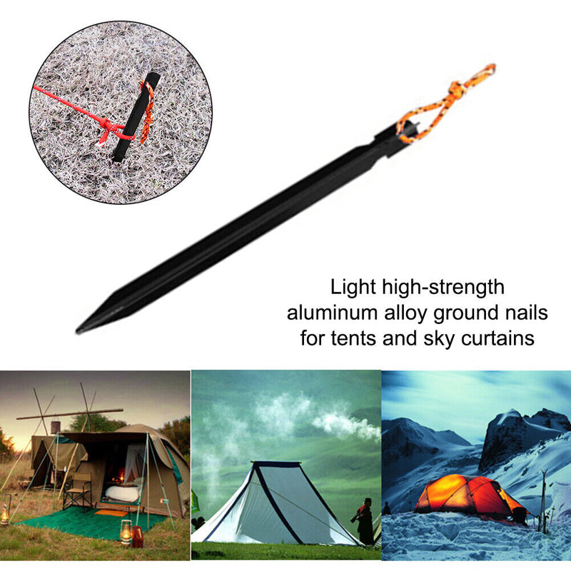 10pcs Tent Peg Aluminum Alloy Ground Nail Heavy Duty Portable for Camping Hiking