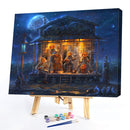 Halloween Pumpkin Canvas Paint By Numbers Oil Hand Painted Drawing Home Decor