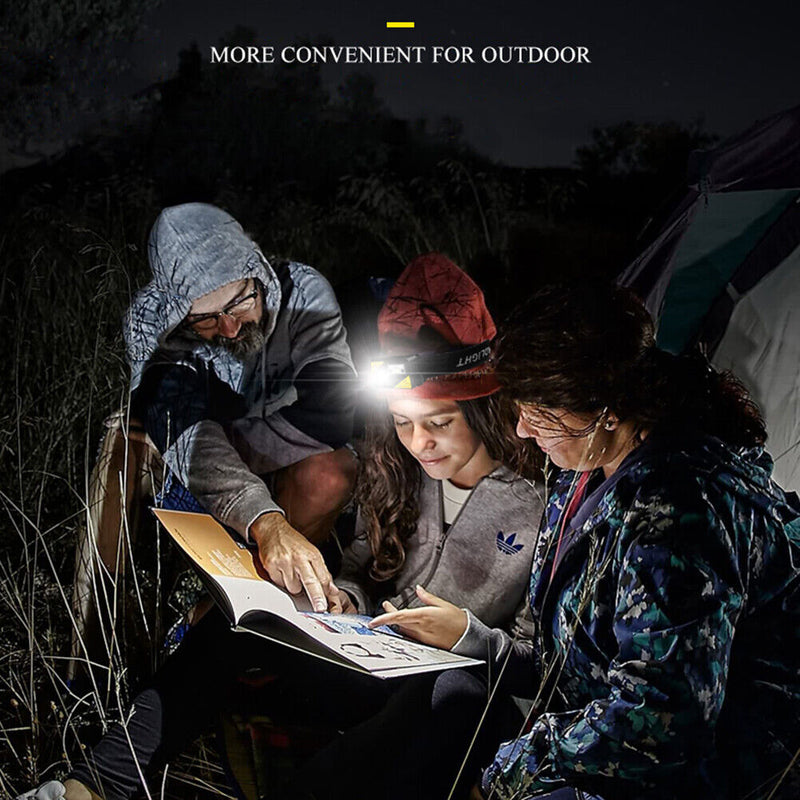 Outdoor Camping Waterproof Hat Clip Light XPG LED Super Bright Sensor Headlight