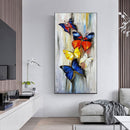 Butterflies Oil Paint By Numbers DIY Handpainted on Canvas Wall Art Kit Unf