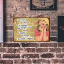 Metal Tin Sign Poster Retro Girl Plate Plaque for Bar Pub Club Wall Art (F)