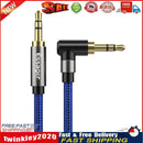 Essager 3.5mm Aux Jack Male to Male Audio Cable for Car Headphone (Blue) Newly