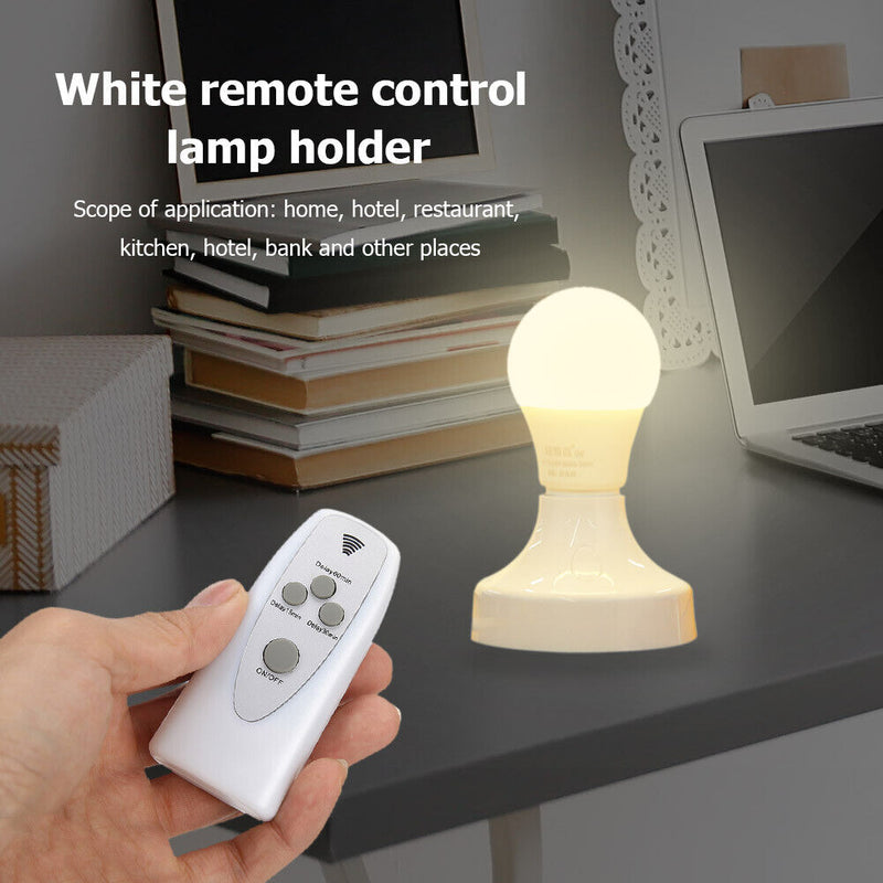 E27 Wireless Remote Control Lamp Holder 85-285V Light Base Socket EU Plug