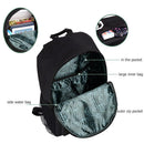 Fashion Men Luminous USB Charge Backpack Preppy School Pen Bag Gift (Black)
