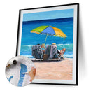 #A Beach Lounger Oil Paint By Numbers Kit DIY Home Decoration Gift Wall Art Pict