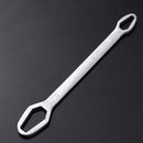 Double-Head Key Screw Nuts Wrench Ratchet Spanner Repair Hand Tool (White) Newly