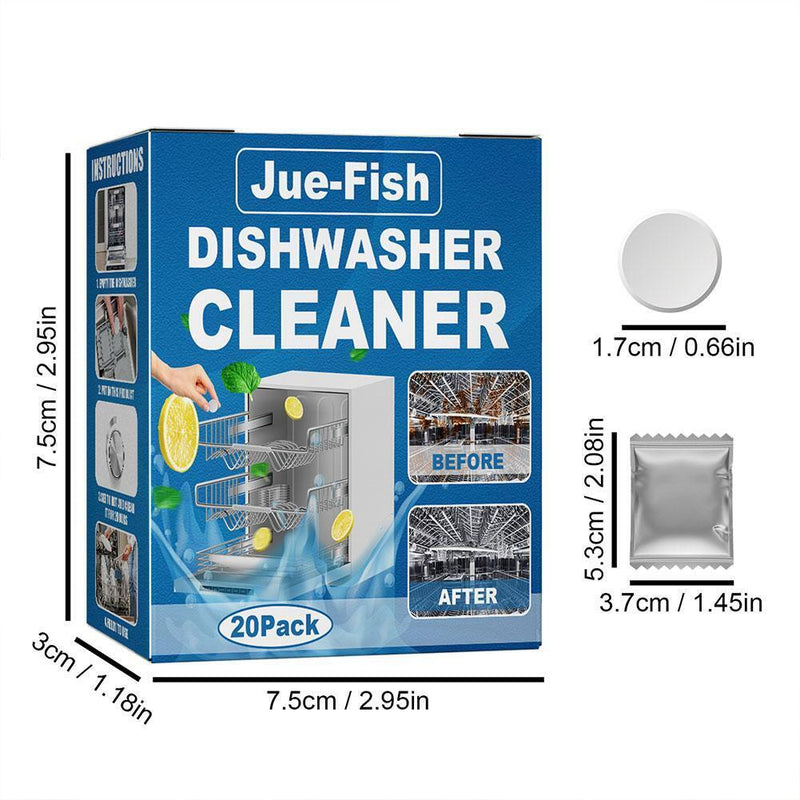 20x Dishwasher Washing Machine Cleaner Tablet Household Kitchen Dish Clean