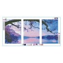 Purple Cloud 5D DIY Full Drill Diamond Painting 3-pictures Combination Kit