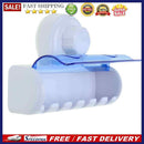 6 Racks Suction Cup Dust-proof Toothbrush Holder Bathroom Wall Storage Hook