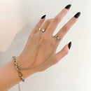 Fashion Hand Strap Jewelry Pulsera Bangle Punk Bracelet Wrist Chain Ring