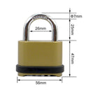 Combination Padlock Zinc Alloy 4-digit Number Password Lock Code Lock