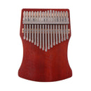 Portable 17-Key Mahogany Veneer Kalimba Instrument Finger Piano Mbira Sanza Gift
