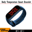 LED Display Body Temperature Smart Band Bracelet 90Days Standby Time (Blue)