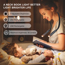Neck Reading Light - 2 Flexible Soft Silicone Arms 3 Colors 8 LED Book Lights