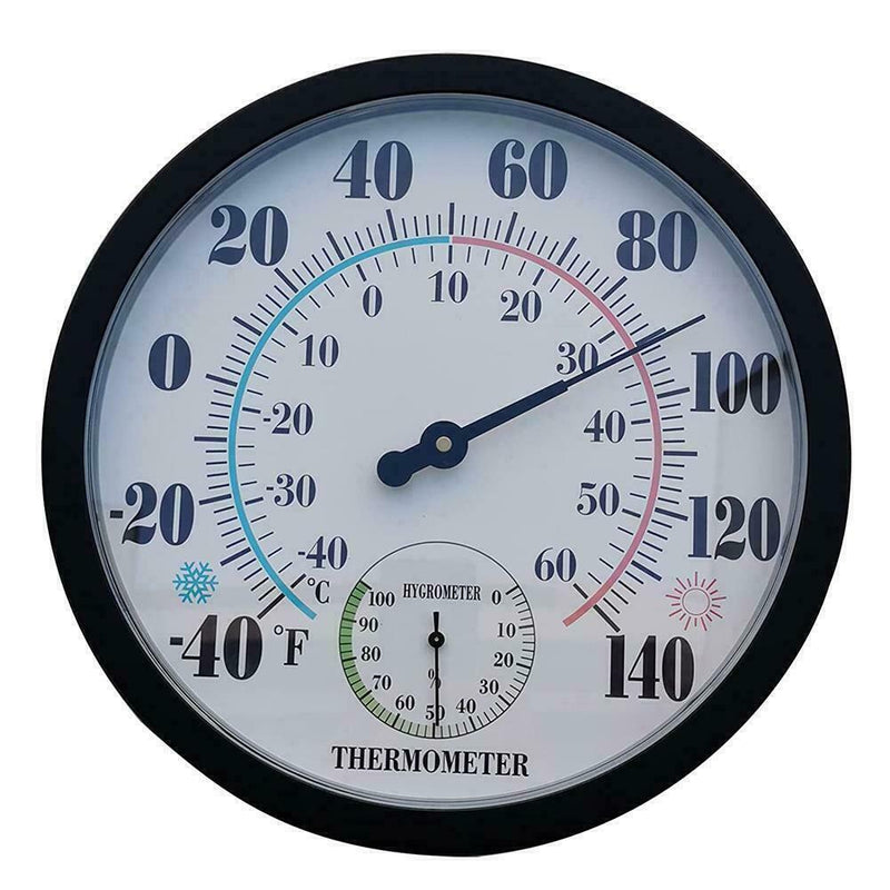 Large Thermometer Meter Outdoor Garden Humidity Hygrometer Tool Analog C1B5
