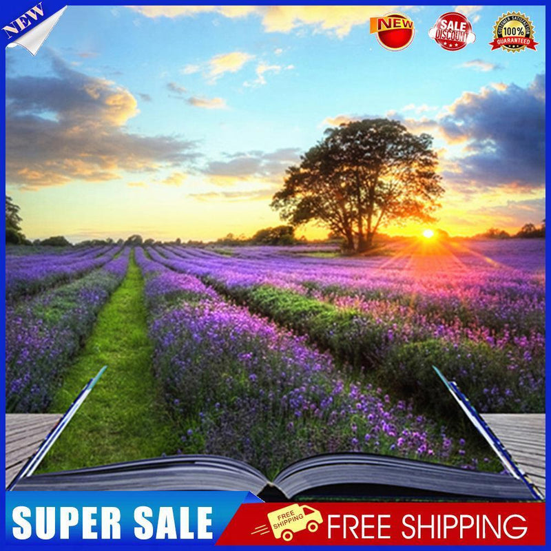 Sunrise Flower Sea Full Round Drill Mosaic Art Picture 5D Diamond Painting