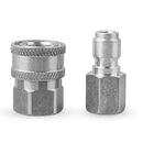 NPT 3/8 inch Quick Connect Fitting Pressure Washer Connector Adapter Set