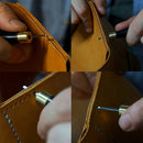 DIY Leather Craft Sandalwood Rhombus Leather Reaming Awl Tool (M) Newly