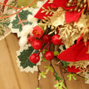 Home Decor Door Hanging Wreath Christmas Wreath Flower Garland Heart-shaped