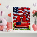 Flag Dog Oil Paint by Numbers Hand Painted Frameless Picture Home Ornament Kit