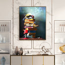 Book Oil Paint By Numbers Kit DIY Acrylic Painting on Canvas Frameless Arts