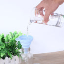 Protable Mini Silicone Foldable Oil Funnel Hopper Kitchen Tool/Nordic Blue