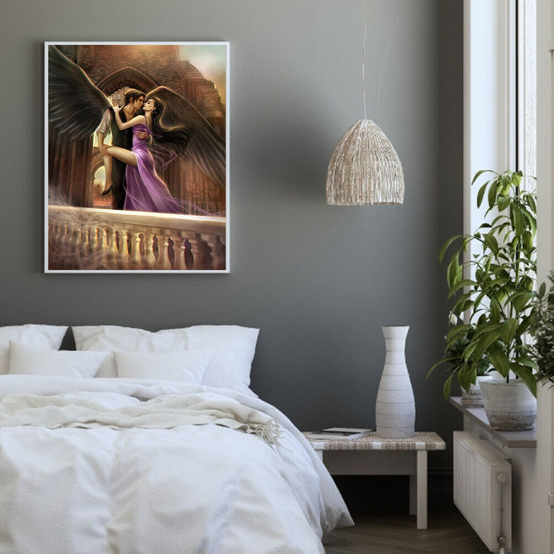 Fallen Angel Lovers Oil Paint By Numbers Drawing DIY Picture for Adults Children