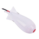 Carp Fishing Rockets Feeder 3 Size Bomb Lure Baits Holder Maker Tackle (White L)