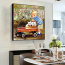 Full Round Drill Diamond Painting Little Boy Car 5D DIY Handmade Mosaic Crafts