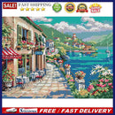 Full Embroidery Scene Printed Cross Stitch Cotton 2-Strand 14CT Needlework