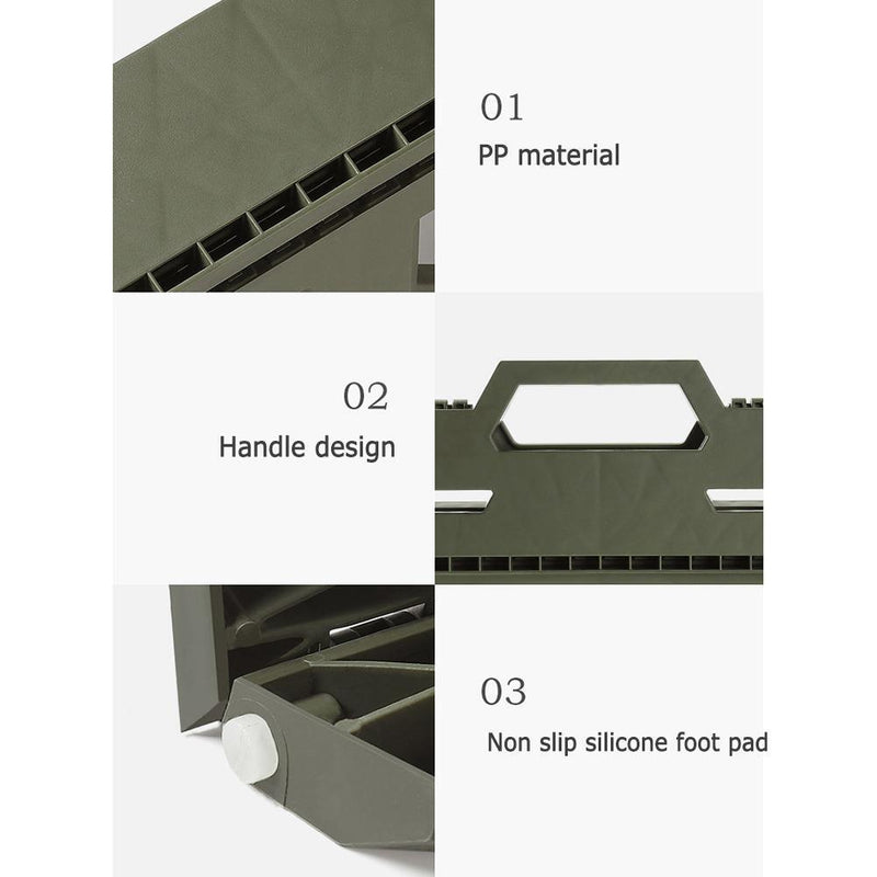 Outdoor Portable Folding Stool Campstool for Adults Children (Army Green)