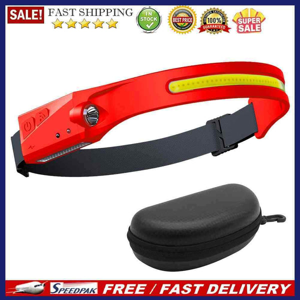 COB LED Headlamp Sensor Headlight Flashlight Rechargeable Outdoor Work Ligh