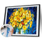 Yellow Flower Oil Paint By Numbers DIY Drawing Picture Kits Hand Painted Deco