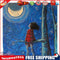 DIY Paint By Number Kit Little Girl Looking at The Moon No Frame Home Decor