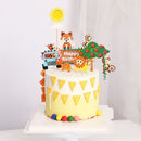 Decor Funny Tree House Dinosaur Jungle Theme Animal Happy Birthday Cake Topper