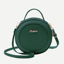 Retro Women Alligator PU Crossbody Bag Female Small Round Purse Shoulder Handbag