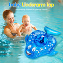 Baby Sunshade Swimming Rings Seat Inflatable Infant Kids Float Swim Circle