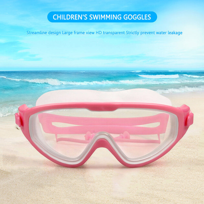 Children Goggles Waterproof Anti-fog Swimming Diving Glasses (Rose White) Newly