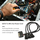 SATA Power Cable PC Cooling Fan Splitter Hub Converter (SATA to 3x4Pin)