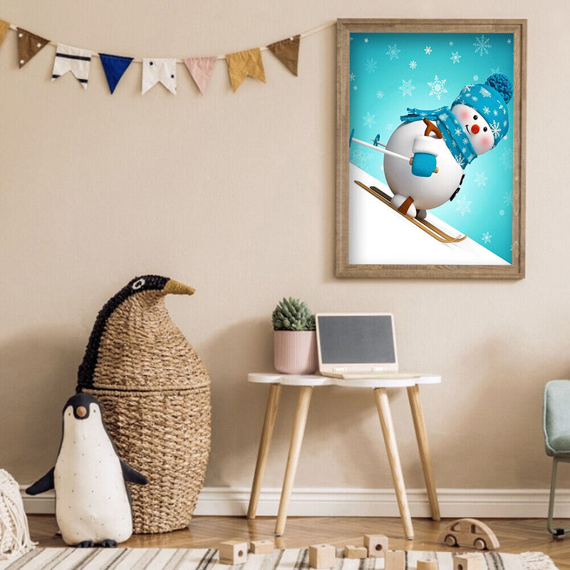 Cute snowman 5D Diamond Painting DIY Full Drill Round Rhinestone